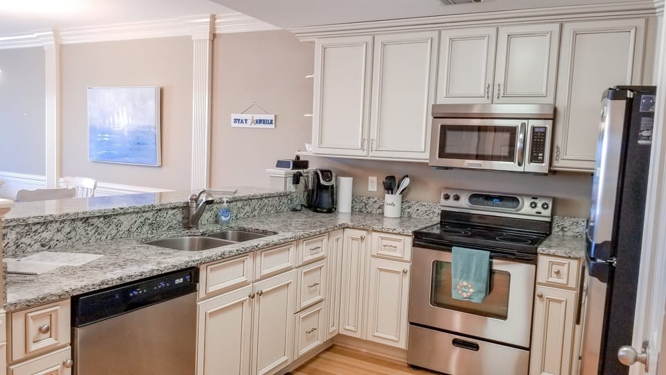 Fully stocked kitchen