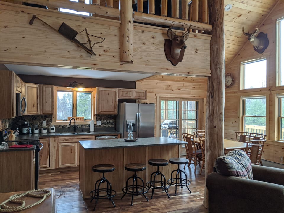 Enjoy your morning coffee at the kitchen island.