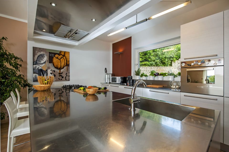 Villa, 4 Bedrooms, Private Pool, Pool View | Private kitchen | Dishwasher, coffee/tea maker, cookware/dishes/utensils