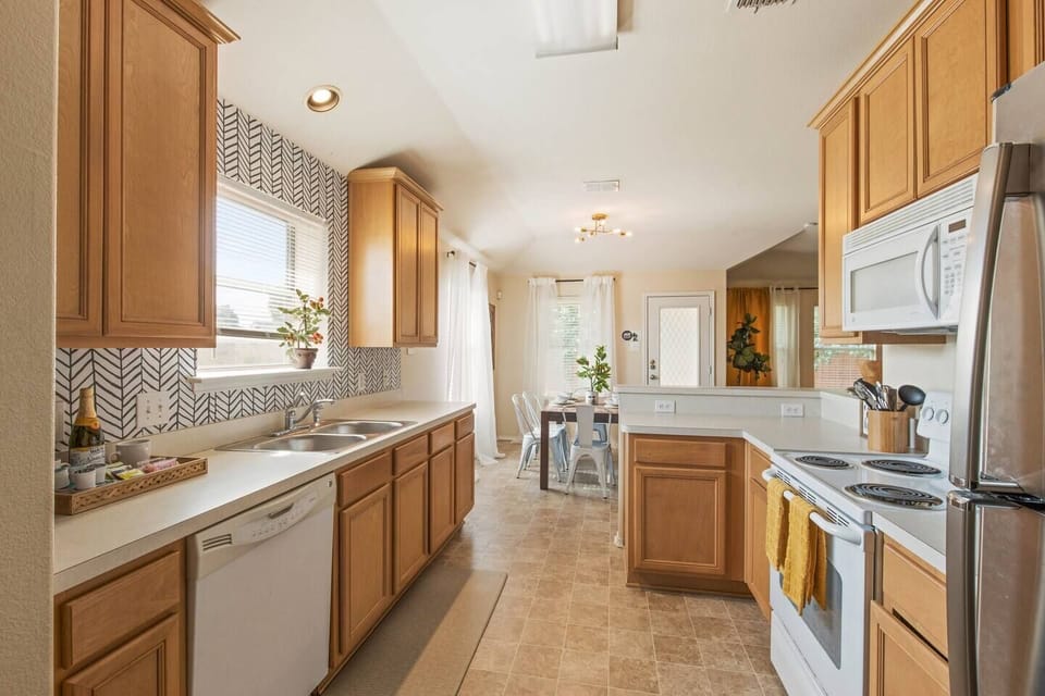 Our home offers plenty of space to make your own home-cooked meals.