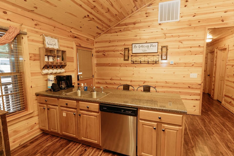 Spacious kitchen equipped with everything needed to prepare and serve meals.