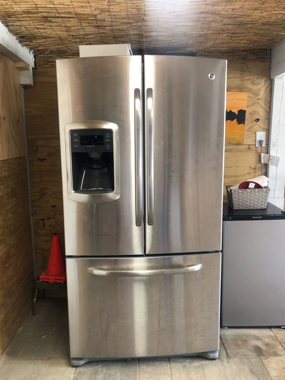 Down stairs refrigerator...
Plenty of room for drinks and popsicles :)