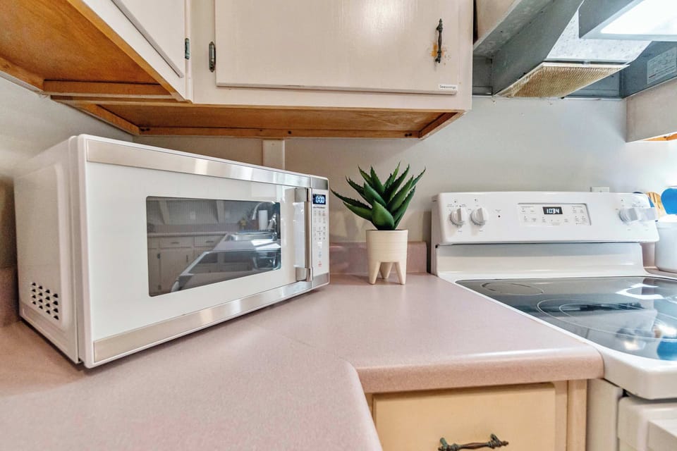 Microwave available for quick and easy meals.