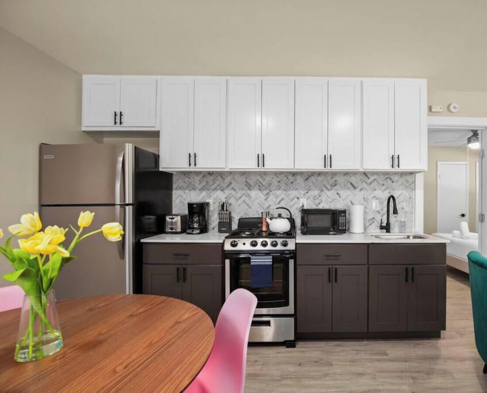 Kitchen with all the essentials and dining for four
