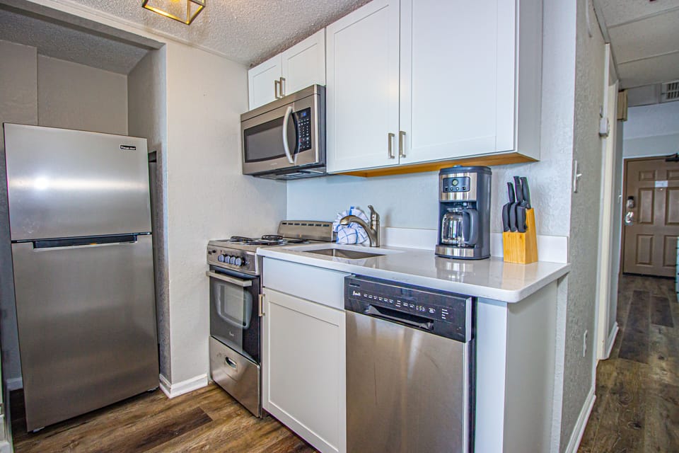 All new stainless steel appliances.