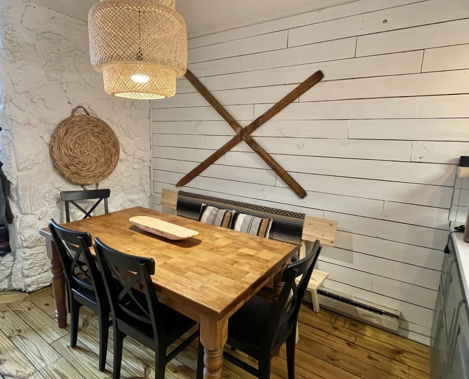 Farmhouse dining room for meals or games