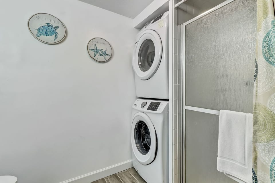 Downstairs Full Bathroom and Laundry Area
