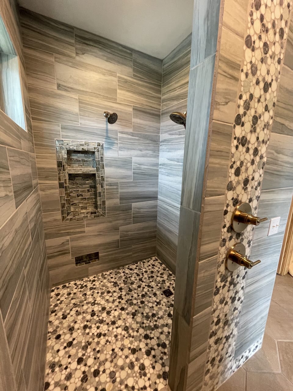 Down stairs shower