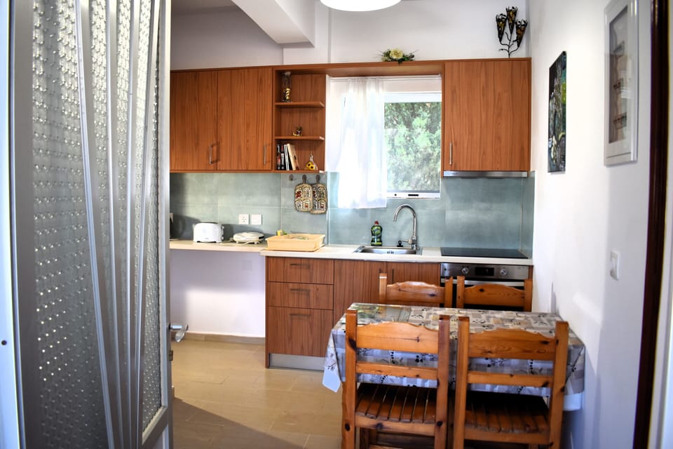 Apartment | Private kitchen | Fridge, stovetop, coffee/tea maker, electric kettle