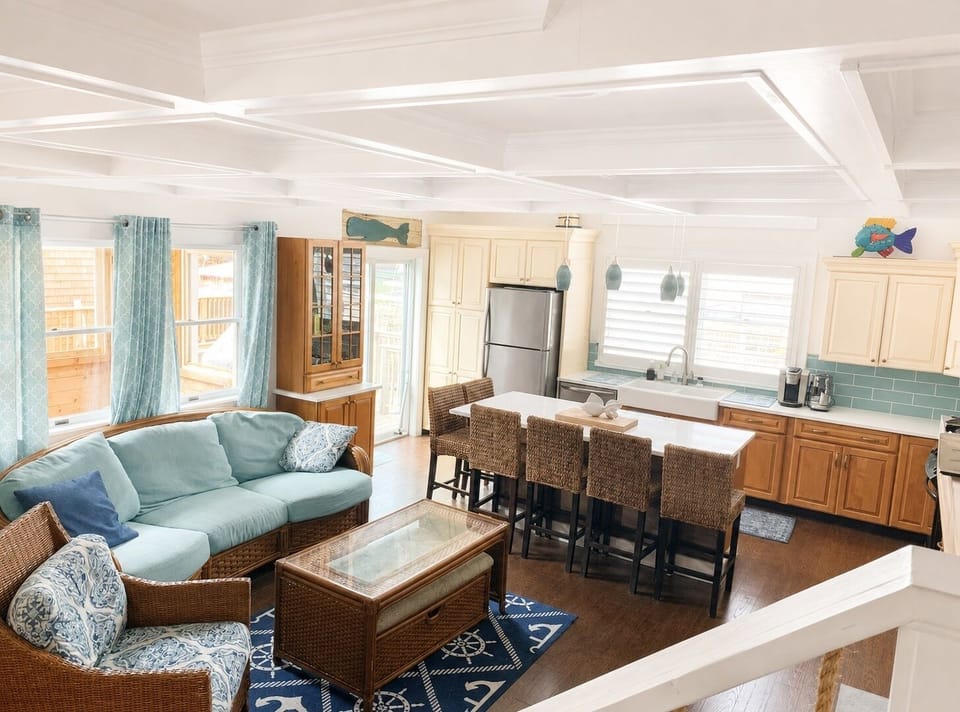 Living room and kitchen