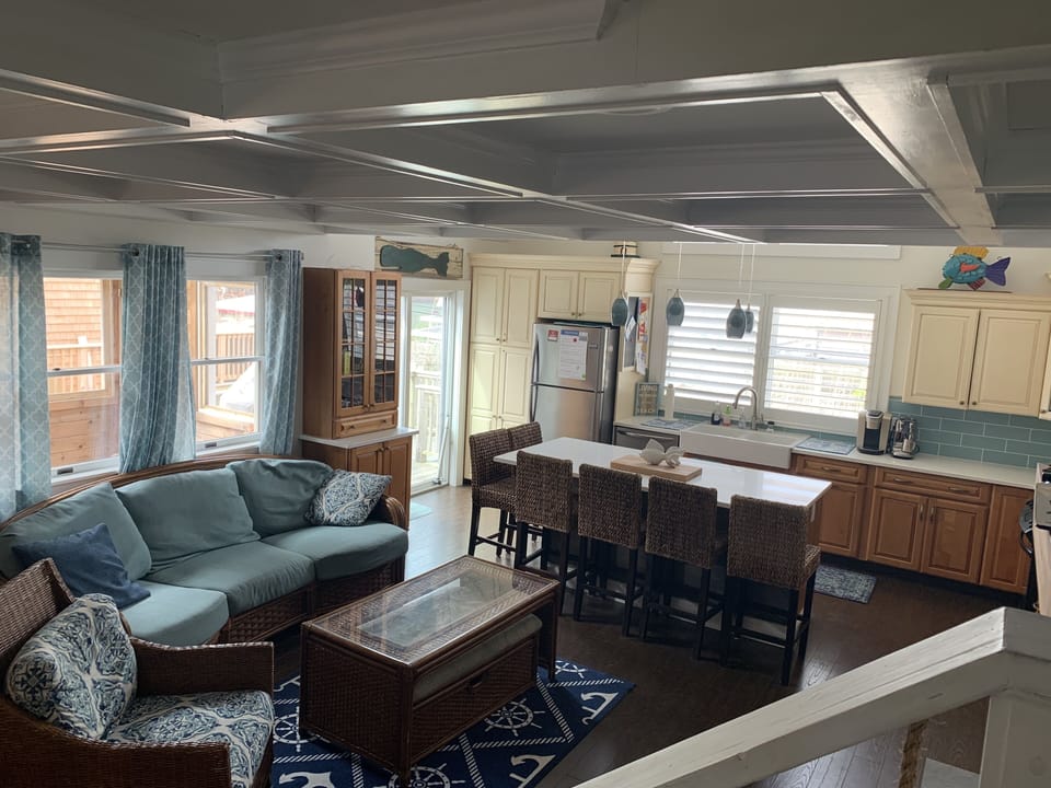Living room and kitchen
