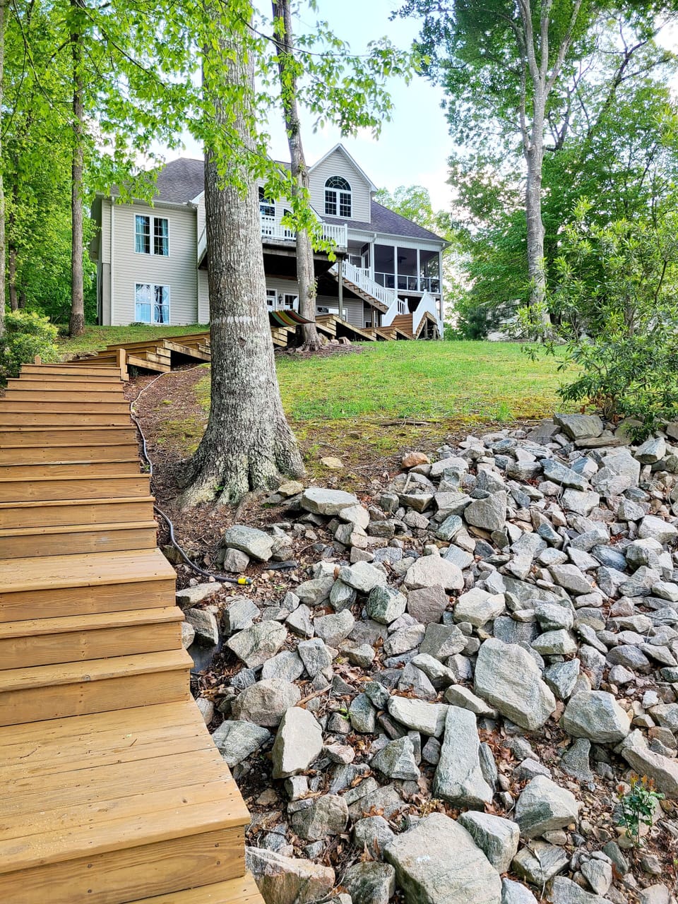View of the back of the house from the Dock