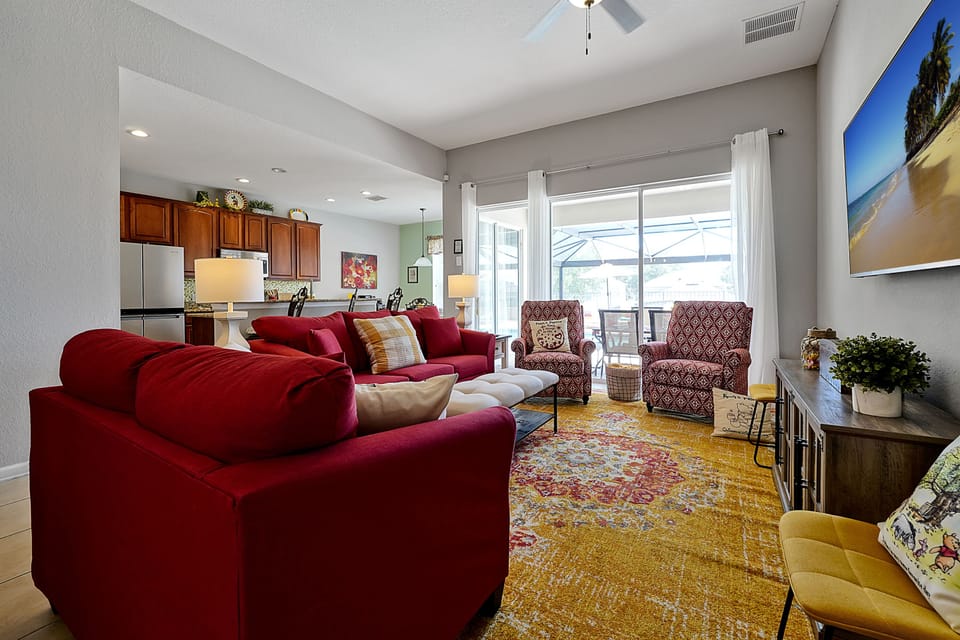 Unwind after a day of adventure in the theme parks with a movie on our smart TV (all 10 TVs have cable TV and a Roku:)