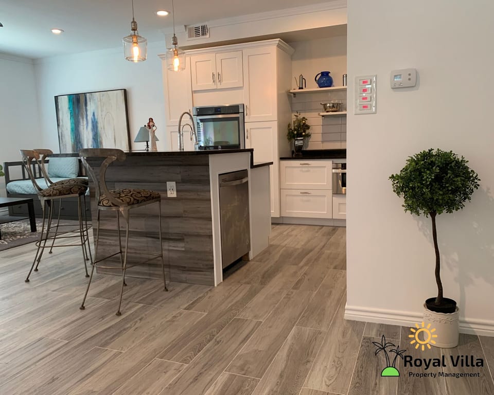 Entering second floor to the open living area