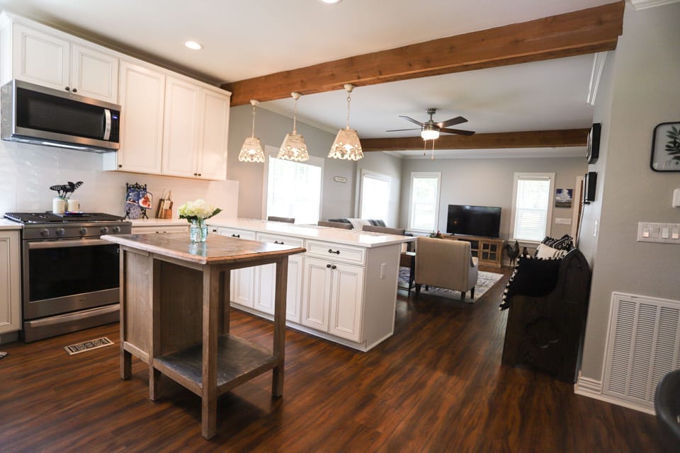 Kitchen Open to Living Room