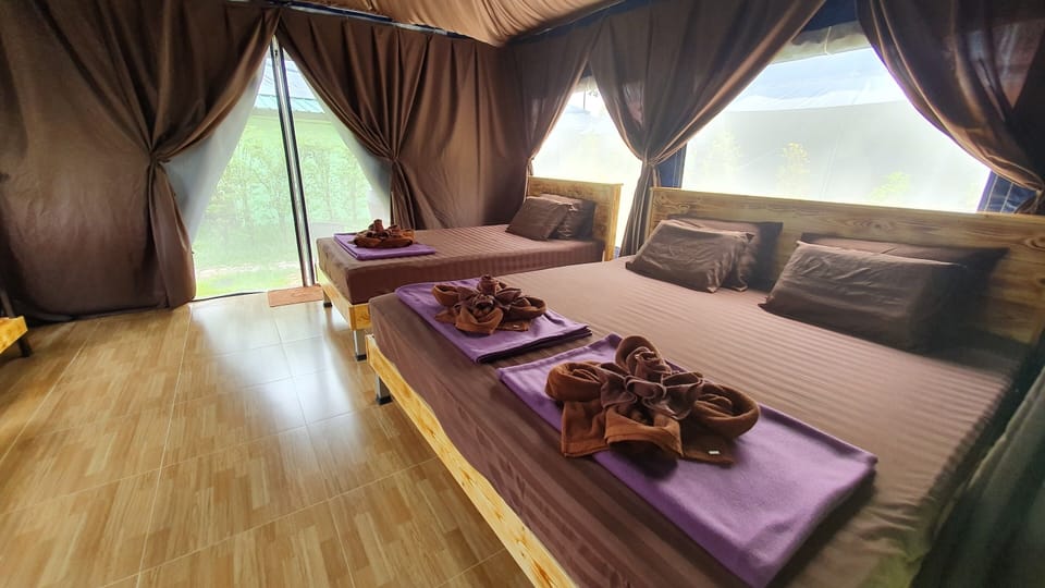 Triple Tented Room | Desk, WiFi (free), bed sheets