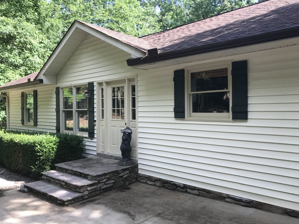 Front of house. Only two levels.. Ranch on a finished basement. 