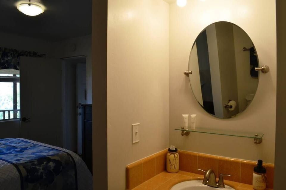 Lower bath is accessible from the kitchen as well.