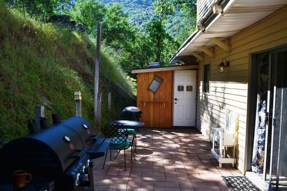 Going outside to the back patio space