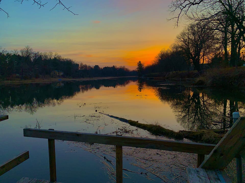 Morning sunrise from the dock 