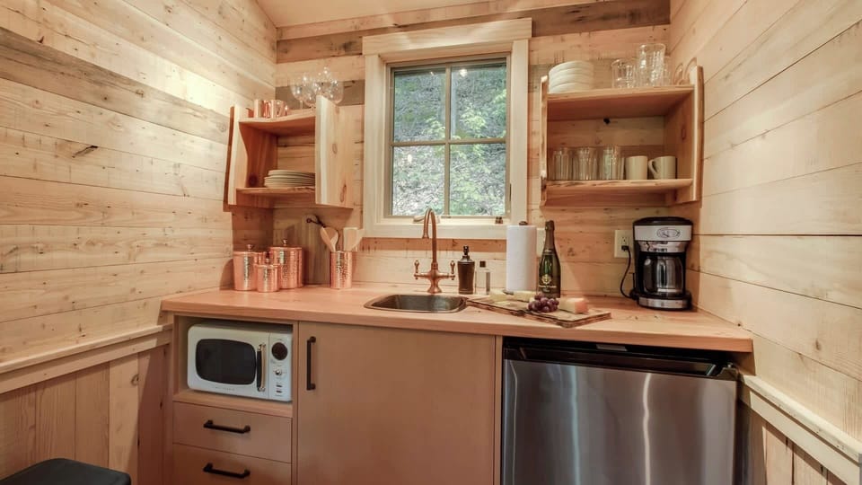Kitchenette with starter supplies