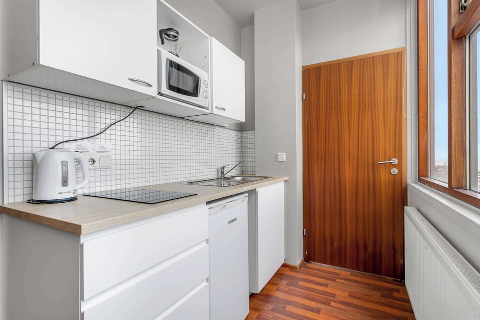 Kitchenette with microwave & stove