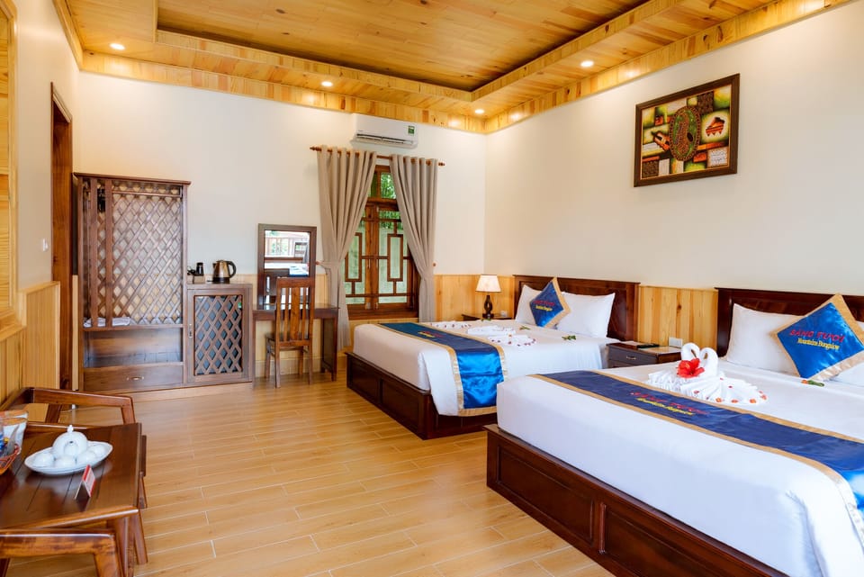 Premium bedding, memory foam beds, minibar, individually decorated