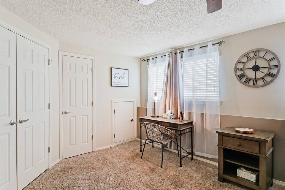 Desk and chair space available with great lighting