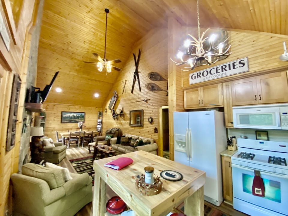 Kitchen with gas stove