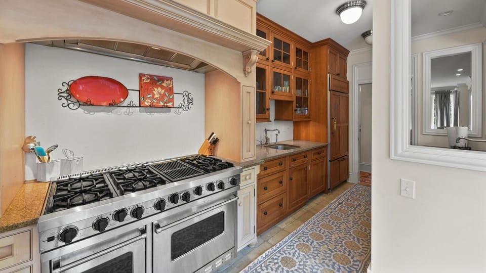 Modern kitchen with high-end stainless appliances