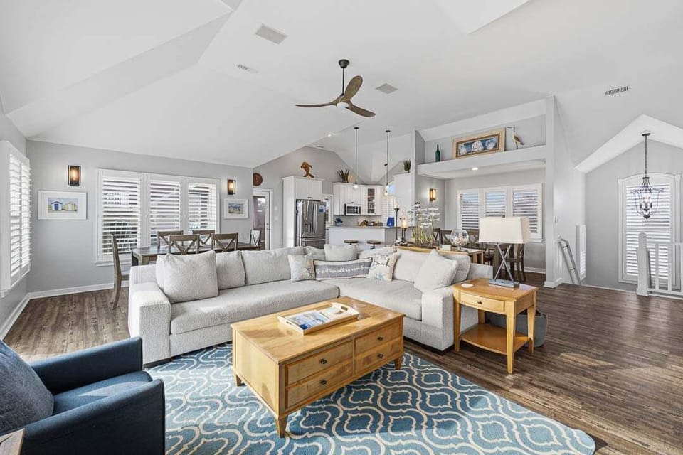 Top-Level Living Room with Deck Access