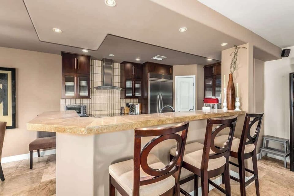 Bar top kitchen seating for three