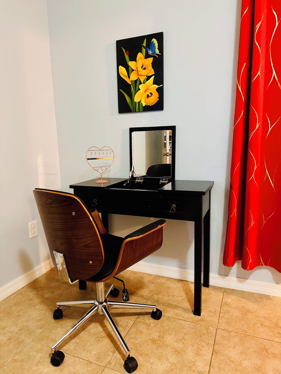 Vanity table, and desk in main bedroom