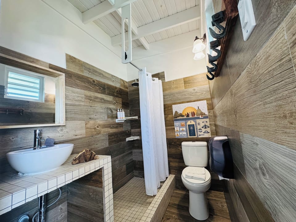 Deluxe Room, 1 King Bed, Non Smoking, Balcony | Bathroom | Shower, free toiletries, hair dryer, towels