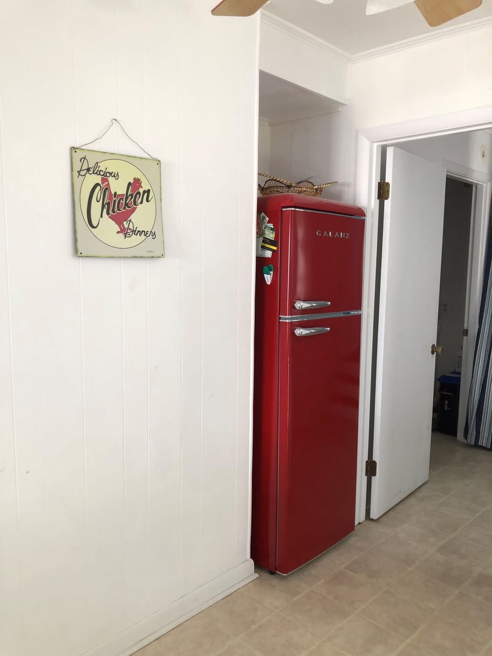 Open plan galley kitchen