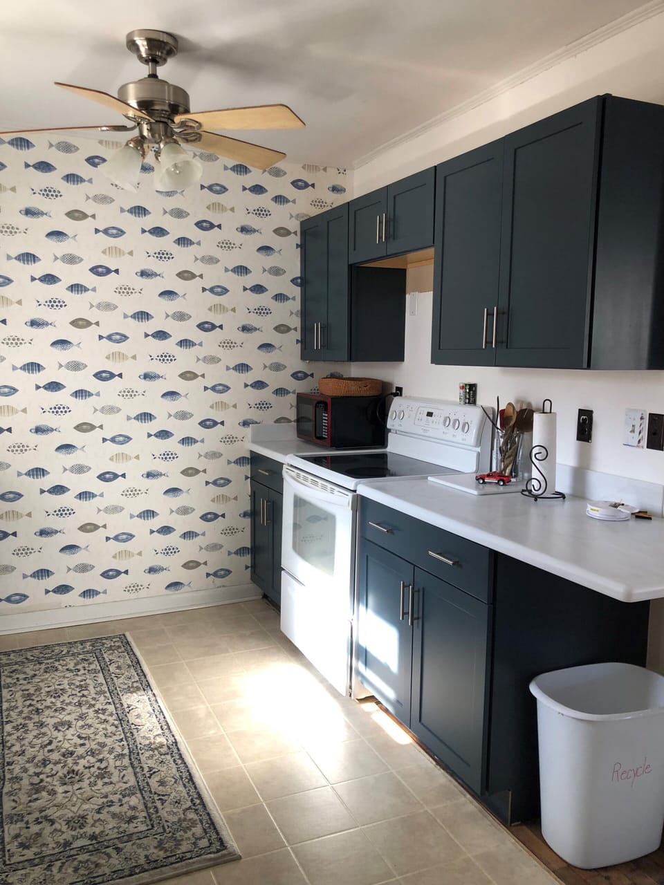 Stove, microwave, toaster oven
