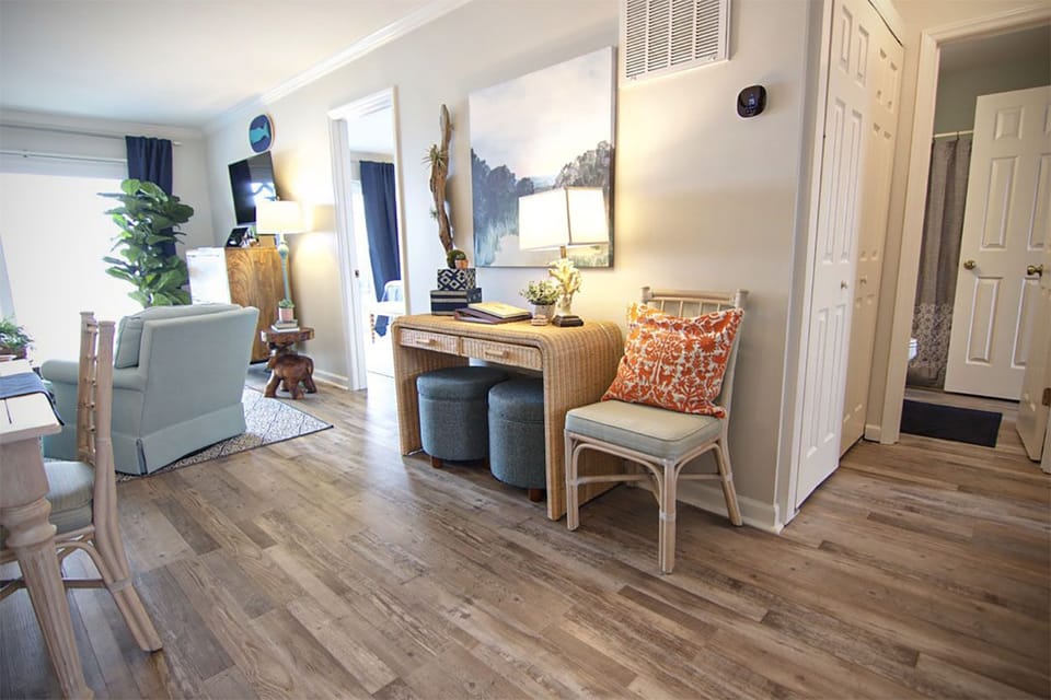 Walkway to the dining area