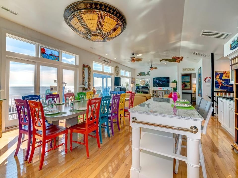 Kitchen and living areas