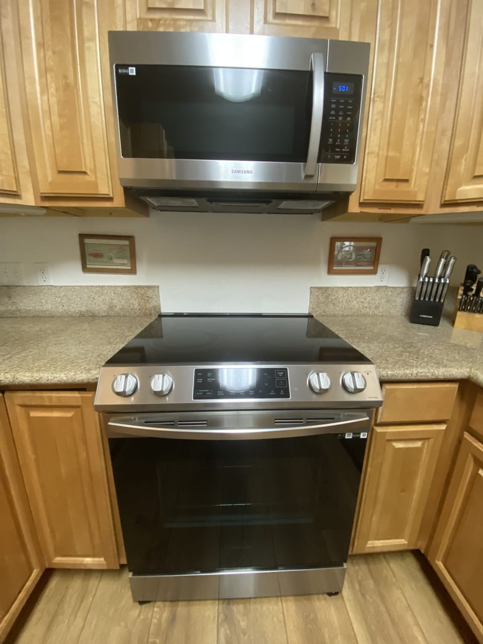 Stove and microwave 