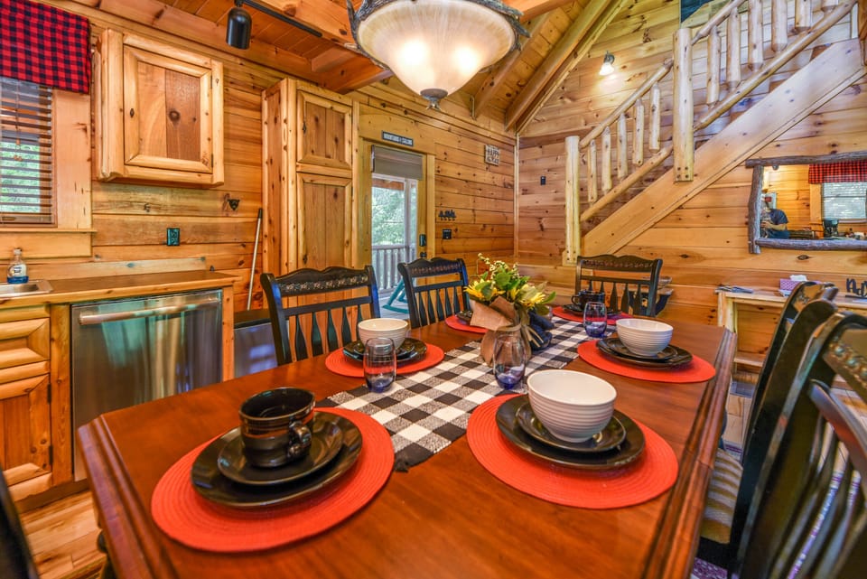 Kitchen table seats 8 comfortably