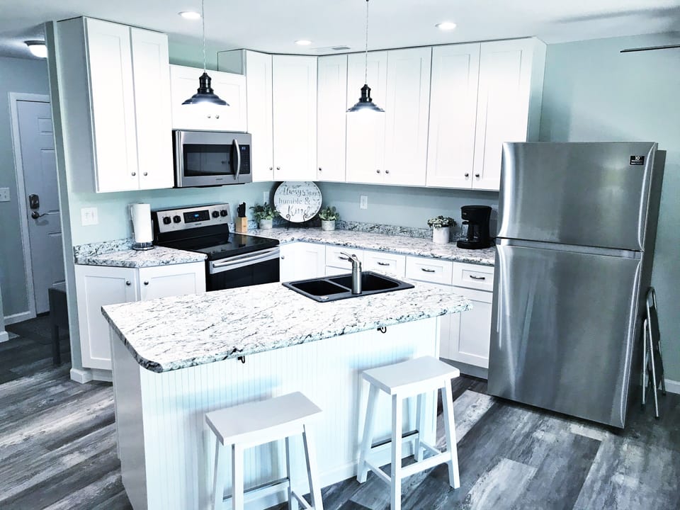 Eat in counter and stools