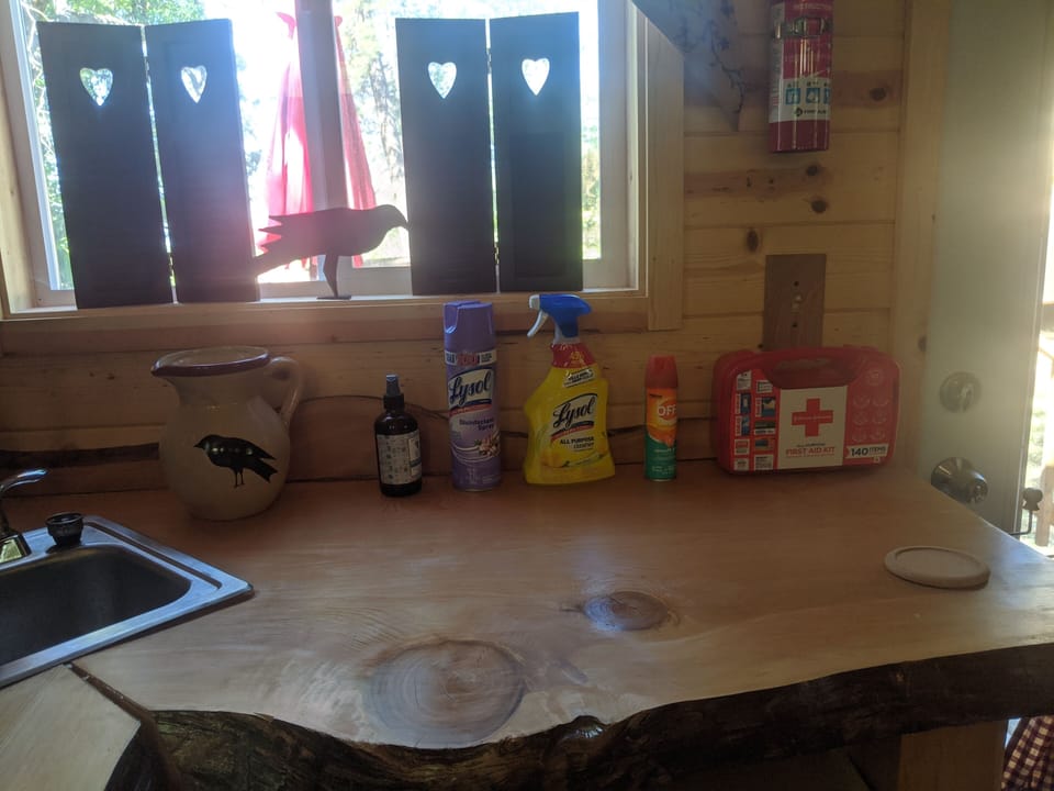Cleaning Supplies, Fire Extinquisher and First Aid Kit