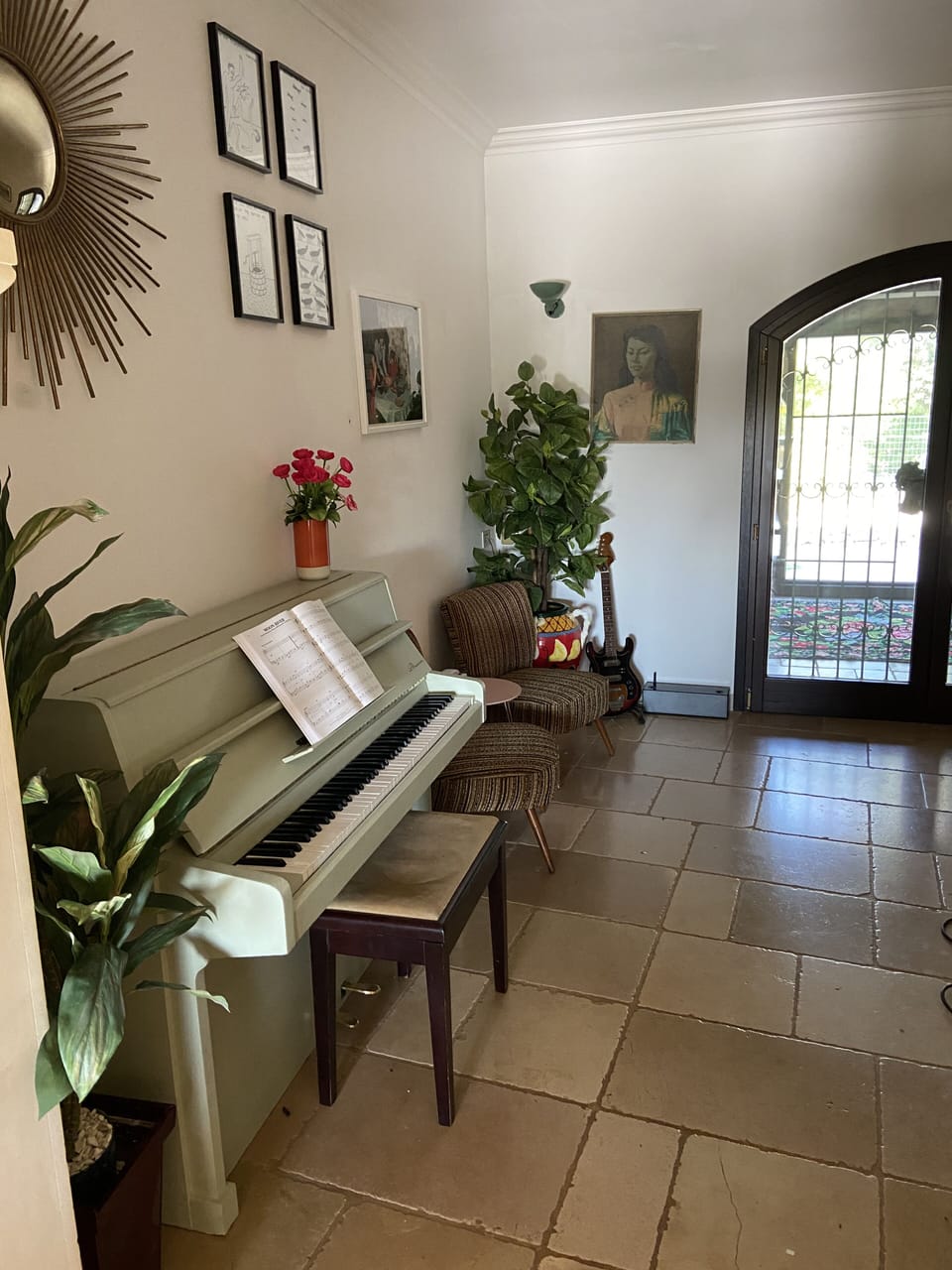 Feel free to play the piano or guitar in the lounge
