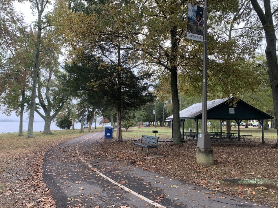 Portion of walking/biking trail across the street from Sunset House.