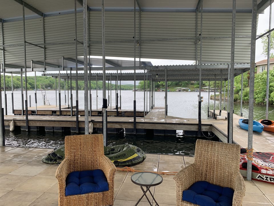 View towards the second swim platform.