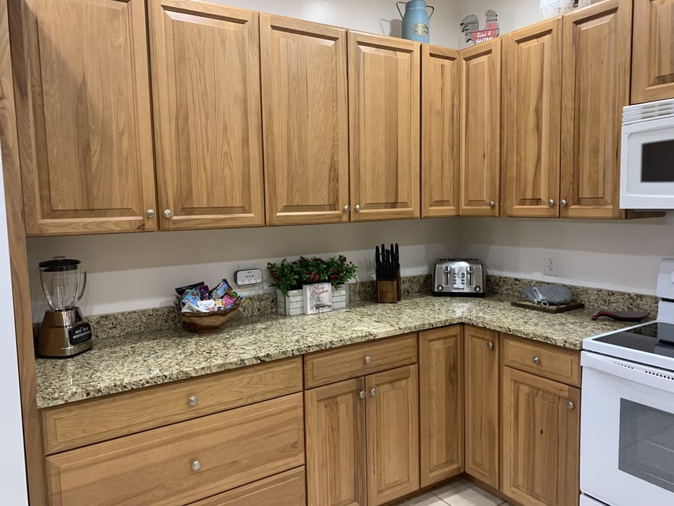 Granite kitchen counter and appliances