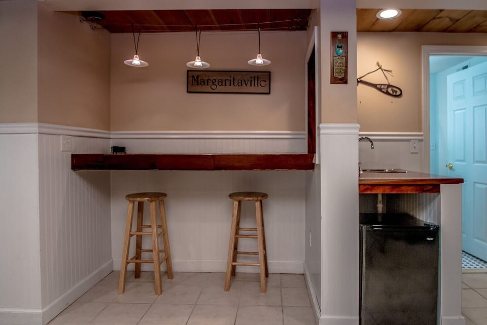 Lower Level Bar Area with Mini Fridge