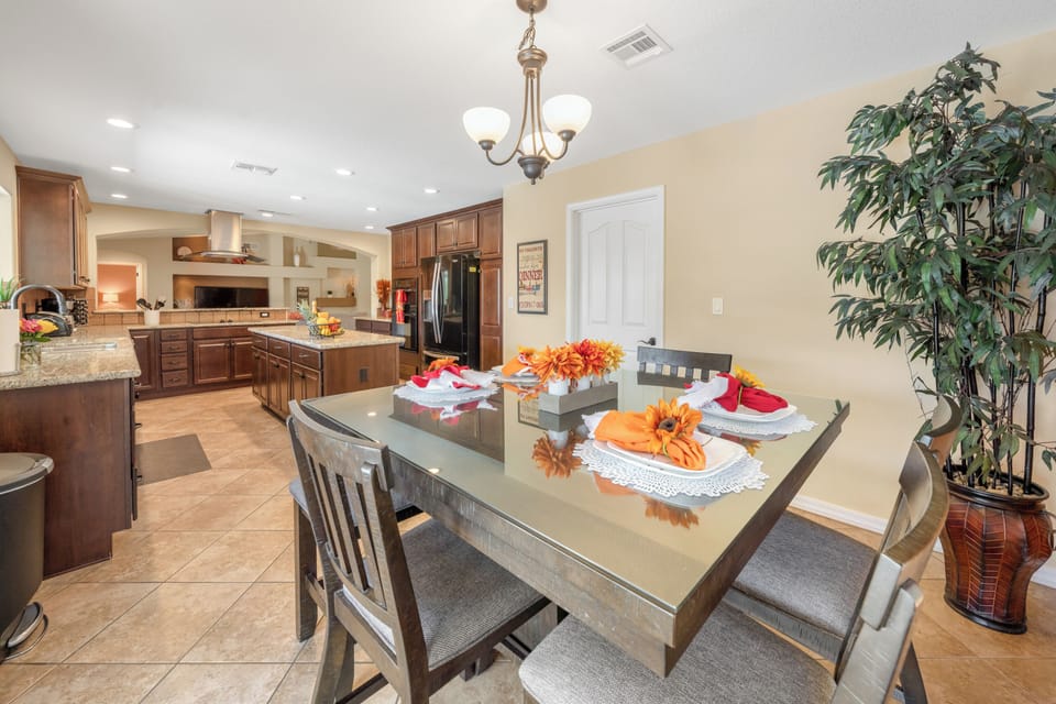Kitchen table with seating for 6
