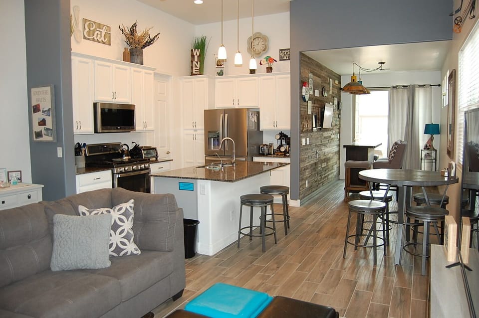 Living room....kitchen/dining.....bar area
