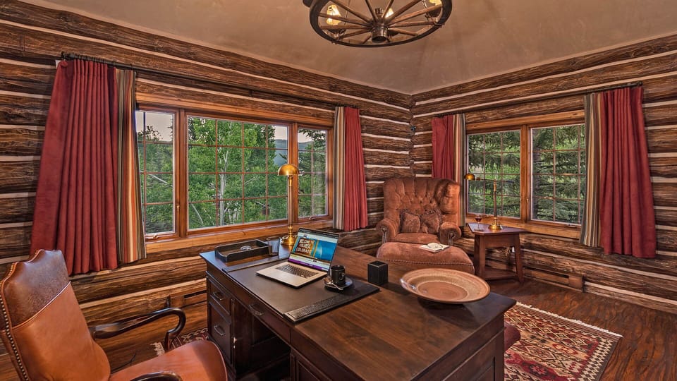 Office, Upper Level - Desk with wooded views